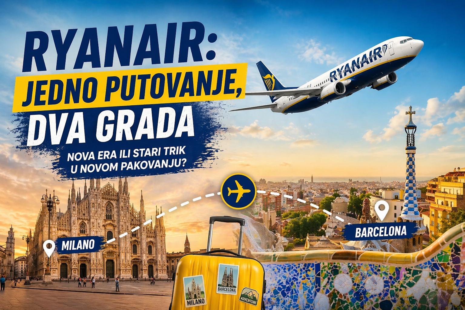 Ryanair: Jedno putovanje, dva grada – nova era ili stari trik u novom pakovanju?