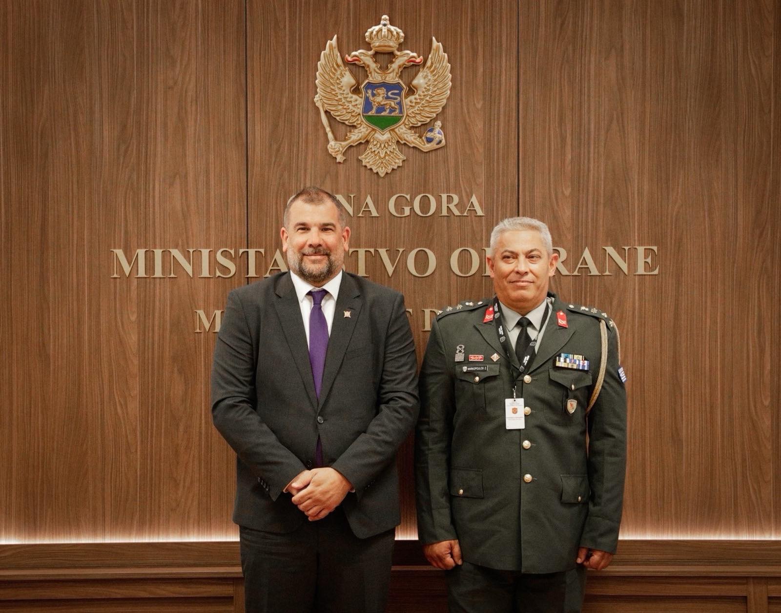 Ministar odbrane Crne Gore sa grčkim izaslanikom: Air Policing i školovanje kadeta u fokusu